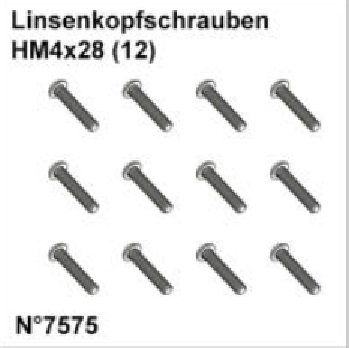DF Models 7575 | Linsenkopfschrauben HM4x28 (12)