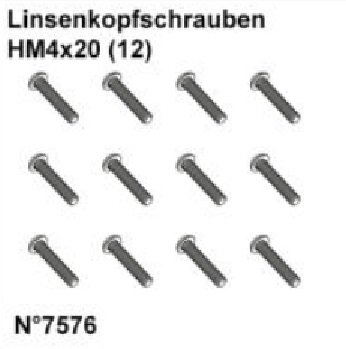 DF Models 7576 | Linsenkopfschrauben HM4x20 (12)