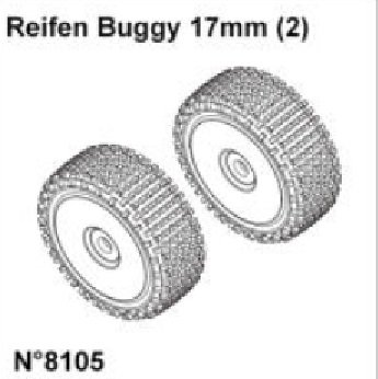 DF Models 8105 | Reifen (2) Buggy 17mm