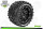 Louise RC - MFT - MT-UPHILL - 1-10 Monster Truck Komplettradsatz - Montiert - Sport - Bead-Lock 2.8 Felgen Schwarz - 1/2-Offset - Hex 14mm  - L-T3309SBM