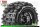 Louise RC - MFT - MT-PIONEER - 1-8 Monster Truck --Inhalt: 2 Reifen-- Fertig Verklebt - Sport - Bead Style 3.8 Felgen Schwarz-Chrom - 0-Offset - Hex 17mm - L-T3321BC