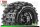 Louise RC - MFT - MT-PIONEER - 1-8 Monster Truck Komplettradsatz - Fertig Verklebt - Sport - Bead Style 3.8 Felgen Schwarz-Chrom - 1/2-Offset - Hex 17mm - L-T3321BCH
