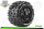 Louise RC - MFT - MT-PIONEER - 1-8 Monster Truck Komplettradsatz - Fertig Verklebt - Sport - Bead Style 3.8 Felgen Schwarz-Chrom - 1/2-Offset - Hex 17mm - L-T3321BCH