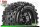 Louise RC - MFT - MT-UPHILL - 1-8 Monster Truck Komplettradsatz - Fertig Verklebt - Sport - Bead Style 3.8 Felgen Schwarz-Chrom - 0-Offset - Hex 17mm - L-T3322BC