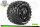 Louise RC - MFT - MT-UPHILL - 1-8 Monster Truck Komplettradsatz - Fertig Verklebt - Sport - Bead Style 3.8 Felgen Schwarz-Chrom - 0-Offset - Hex 17mm - L-T3322BC