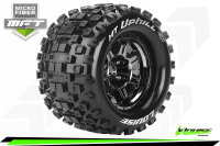 Louise RC - MFT - MT-UPHILL - 1-8 Monster Truck --Inhalt: 2 Reifen-- Fertig Verklebt - Sport - Bead Style 3.8 Felgen Schwarz-Chrom - 1/2-Offset - Hex 17mm - L-T3322BCH