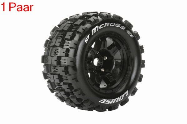 MFT ST 3.8 Mcross 1/8 Sport   Felge schwarz (2) *J* 17mm TRAXXAS, HPI / 0 Offset / LOUISE