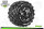Louise RC - MFT - ST-MCROSS - 1-8 Stadium Truck Komplettradsatz - Fertig Verklebt - Sport - Bead Style 3.8 Felgen Schwarz-Chrom - 1/2-Offset - Hex 17mm - L-T3327BCH
