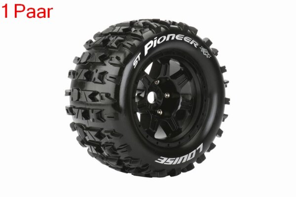 MFT ST 3.8 Pioneer 1/8 Sport   Felge schwarz (2) *J* 17mm TRAXXAS, HPI / 0 Offset / LOUISE