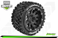 Louise RC - MFT - ST-UPHILL - 1-10 Monster Truck --Inhalt: 2 Reifen-- Montiert - Sport - Bead-Lock 2.8 Felgen Schwarz - 1/2-Offset - Hex 14mm  - L-T3313SBM