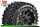 Louise RC - MFT - ST-UPHILL - 1-10 Monster Truck Komplettradsatz - Montiert - Sport - Bead-Lock 2.8 Felgen Schwarz - 1/2-Offset - Hex 14mm  - L-T3313SBM