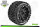 Louise RC - MFT - ST-UPHILL - 1-10 Monster Truck Komplettradsatz - Montiert - Sport - Bead-Lock 2.8 Felgen Schwarz - 1/2-Offset - Hex 14mm  - L-T3313SBM