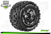 Louise RC - MFT - ST-UPHILL - 1-8 Stadium Truck Komplettradsatz - Fertig Verklebt - Sport - Bead Style 3.8 Felgen Schwarz-Chrom - 0-Offset - Hex 17mm - L-T3326BC