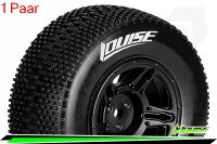 Louise RC - SC-GROOVE - 1-10 Short Course --Inhalt: 2 Reifen-- Fertig Verklebt - Super Soft - Felgen Schwarz - Hex 12mm - SLASH 2WD - Vorne - L-T3146VBTF