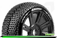 Louise RC - B-TURBO - 1-8 Buggy --Inhalt: 2 Reifen-- Fertig Verklebt - Soft - Speichenfelgen Schwarz - Hex 17mm - L-T3104SB