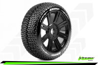 Louise RC - B-TURBO - 1-8 Buggy Komplettradsatz - Fertig Verklebt - Soft - Speichenfelgen Schwarz - Hex 17mm - L-T3104SB