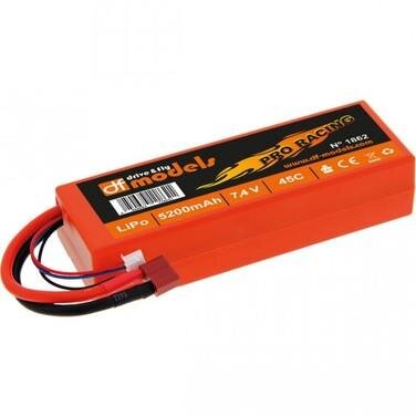 Lipo Akku 2S - 7,4 Volt - 5200mAh, 45C - eckig