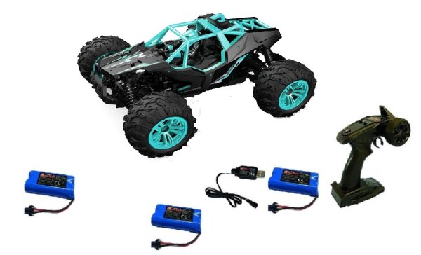 DF-Fun-Racer 1:14 - 4WDmit 3 Akkus  RTR - Türkis
