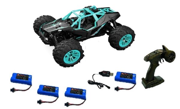 DF-Fun-Racer 1:14 - 4WDmit 4 Akkus  RTR - Türkis