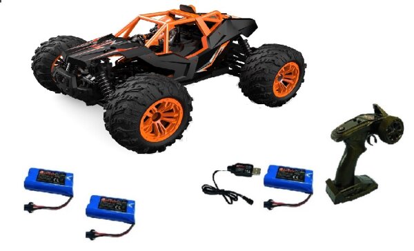 DF-Fun-Racer 1:14 mit 3 Akkus - 4WD RTR - Orange